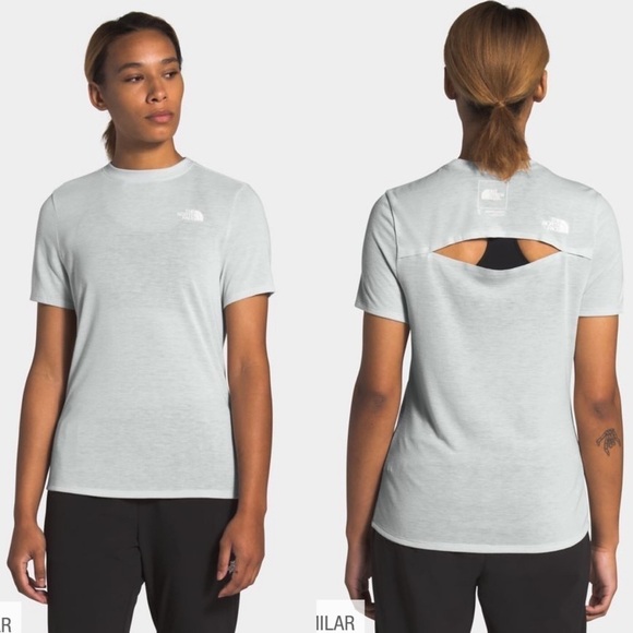 The North Face Active Trail Wool Short Sleeve T Shirt Color Tin Gray Heather - Picture 1 of 11